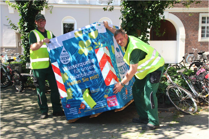 Hussen für Wassercontainer (Foto: Stadt Münster)