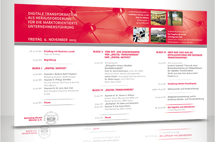 Programmfolder zum jährlichen Symposium