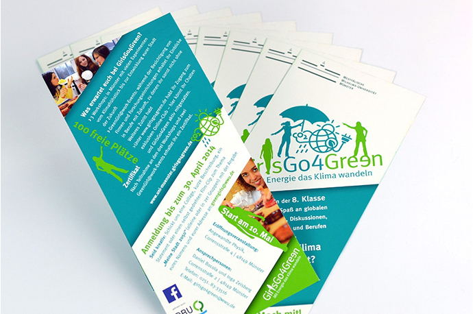 Flyer GirlsGo4Green, für Girls der 8. Klasse