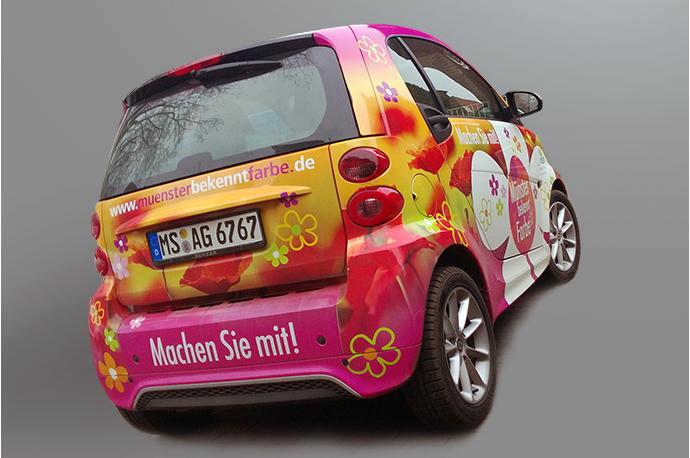 Münster bekennt Farbe - Fahrzeugbeschriftung