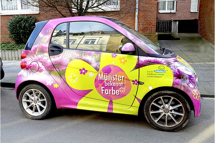 Münster bekennt Farbe - Fahrzeugbeschriftung